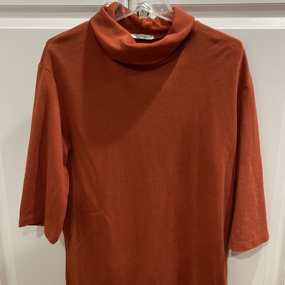 Zara turtleneck burnt orange dress size L - Picture 5 of 9